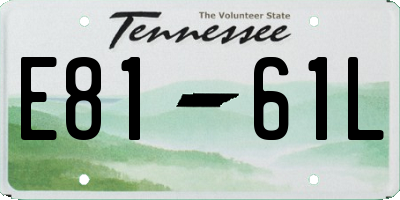 TN license plate E8161L