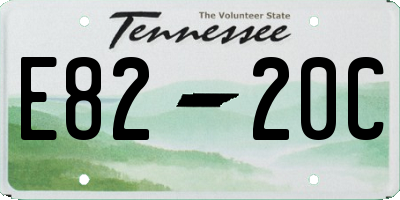 TN license plate E8220C