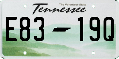 TN license plate E8319Q
