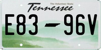 TN license plate E8396V