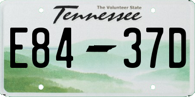 TN license plate E8437D