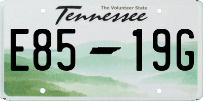 TN license plate E8519G