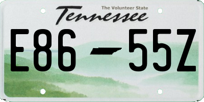 TN license plate E8655Z