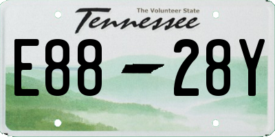 TN license plate E8828Y