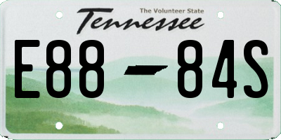 TN license plate E8884S