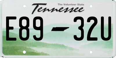 TN license plate E8932U
