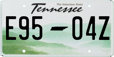 TN license plate E9504Z