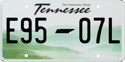TN license plate E9507L