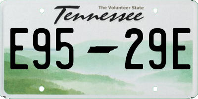 TN license plate E9529E