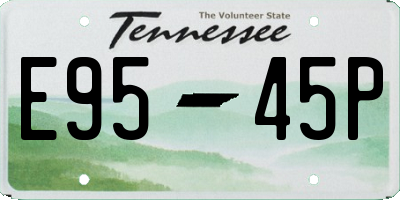 TN license plate E9545P