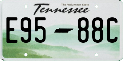 TN license plate E9588C
