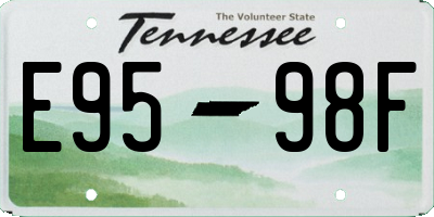 TN license plate E9598F