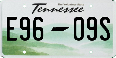 TN license plate E9609S