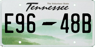 TN license plate E9648B