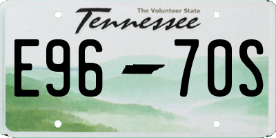 TN license plate E9670S