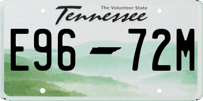 TN license plate E9672M