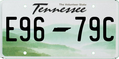 TN license plate E9679C