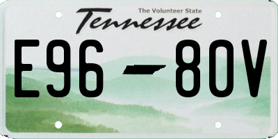 TN license plate E9680V