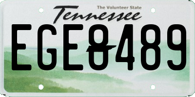 TN license plate EGE8489