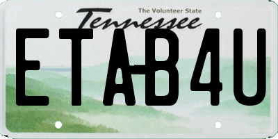 TN license plate ETAB4U