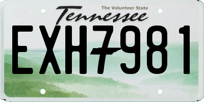 TN license plate EXH7981