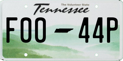 TN license plate F0044P