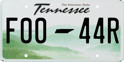TN license plate F0044R