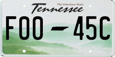 TN license plate F0045C