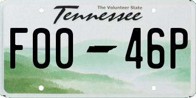 TN license plate F0046P