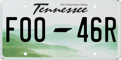 TN license plate F0046R