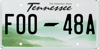 TN license plate F0048A