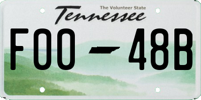 TN license plate F0048B