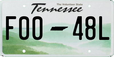 TN license plate F0048L