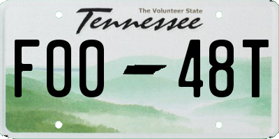 TN license plate F0048T