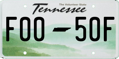 TN license plate F0050F