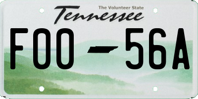 TN license plate F0056A