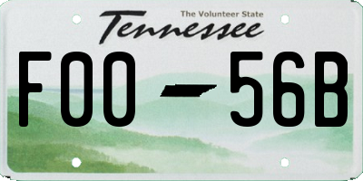 TN license plate F0056B