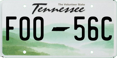 TN license plate F0056C