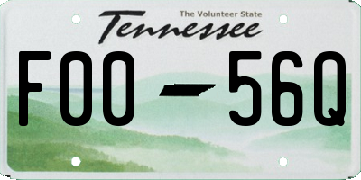 TN license plate F0056Q