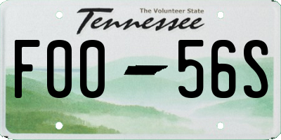 TN license plate F0056S
