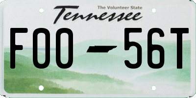 TN license plate F0056T
