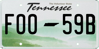 TN license plate F0059B