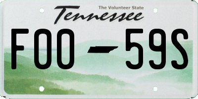TN license plate F0059S