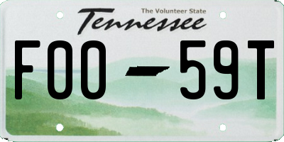 TN license plate F0059T