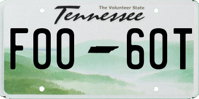 TN license plate F0060T