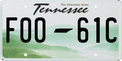 TN license plate F0061C