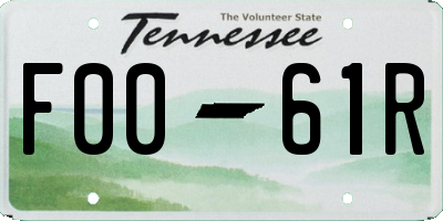 TN license plate F0061R