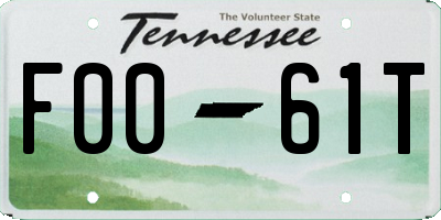 TN license plate F0061T