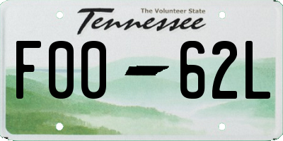 TN license plate F0062L