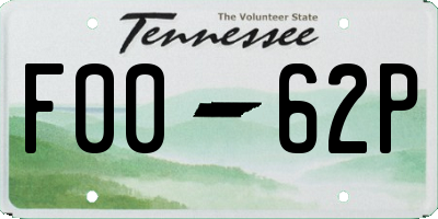 TN license plate F0062P